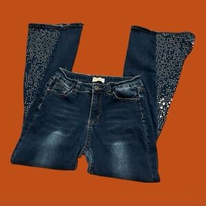 Bamboo brand rhinestone boot/flare leg jeans size juniors 11